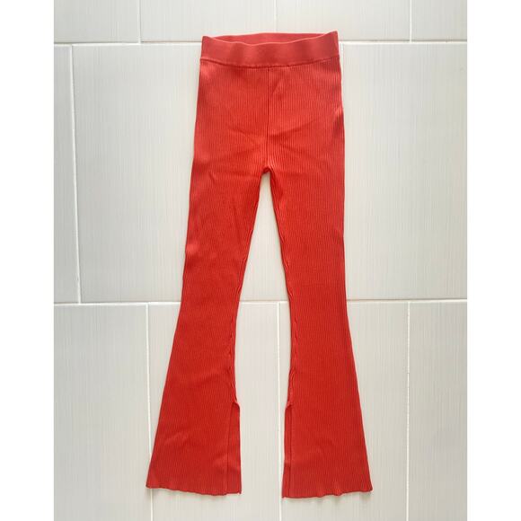 LE ORE RIMINI RIB KNIT FLARED PANTS NWOT SIZE XS - Picture 4 of 9